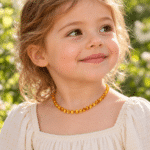 Collar de Ambar Báltico Certificado Bebés y Niños - Color Miel - Ambari Chile