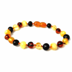Pulsera de Ámbar Báltico Certificado – Multicolor – Adulto – Ambari Chile