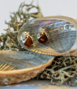 Aros Ámbar Mariquita y Plata 925