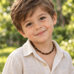 Collar de Ámbar Báltico Certificado Bebés y Niños Coñac Cherry Natural - Ambari Chile