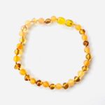 Tobillera de Ámbar Miel Bitono