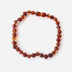 Tobillera de Ámbar Coñac Bitono